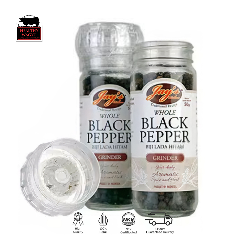 

JAY'S BLACKPEPPER GRINDER 50GR Healthy Wagyu