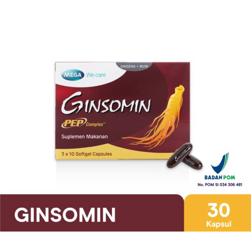 Ginsomin box 30 tablet ( multivitamin plus ginseng )