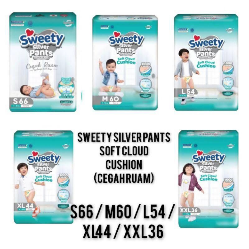 Sweety Silver Pants Jumbo S66 M50 L44 XL38 XXL32