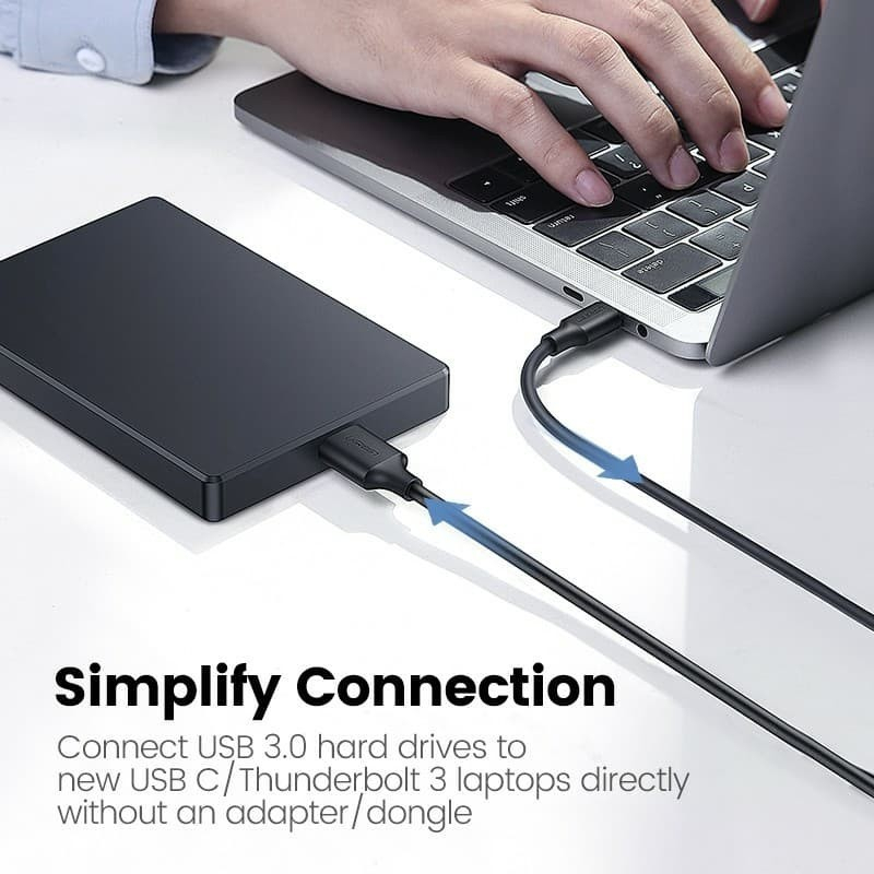 UGREEN Kabel Data Transfer Type-C To Micro USB 3.0 Cable Hdd Hard Disk Drive Laptop Macbook Pro 20103