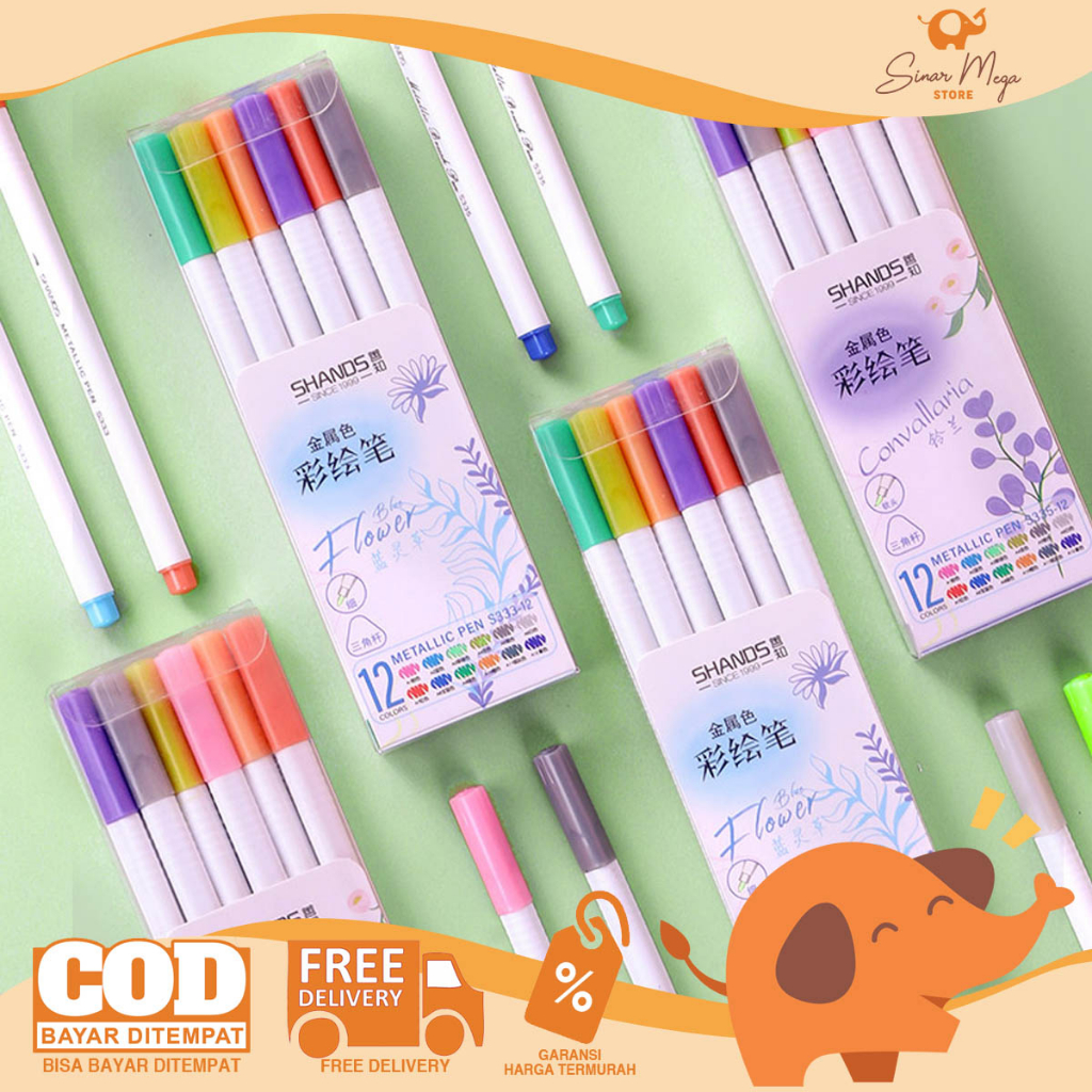 

Shands Metallic Pen Series Brush or Marker Set 12pc