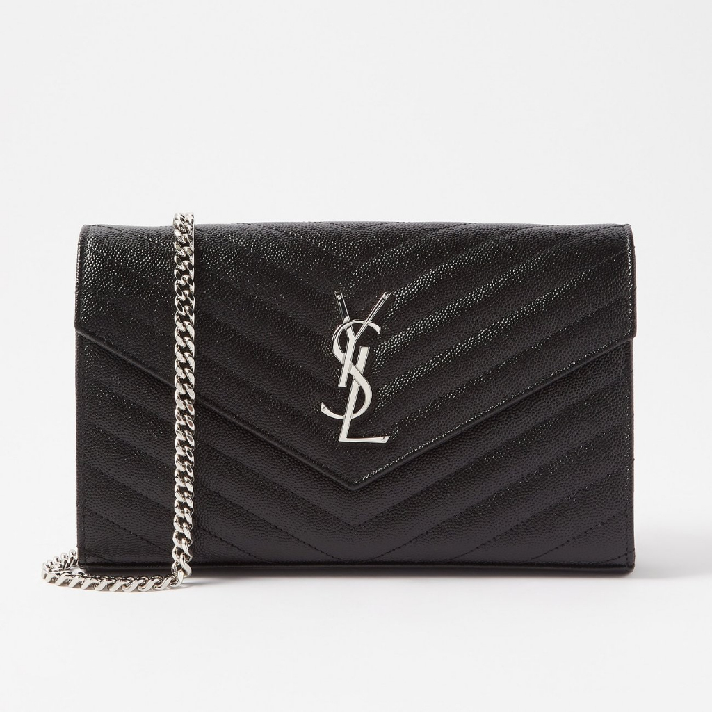 YSL Saint Laurent WOC 22cm Shoulder Bag Black SHW (22x14x4)