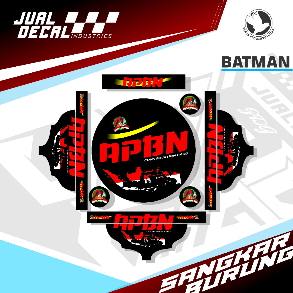 Decal Tebok Love Bird APBN Stiker Sangkar Burung Lovebird Kandang Bulat Bisa Custom Desain