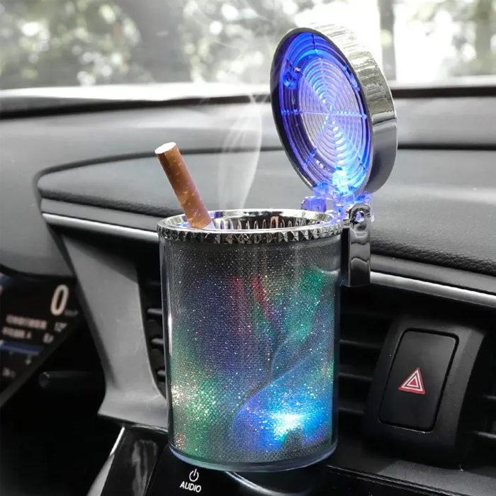 Asbak Rokok Dashboard Mobil LED Light Portable Ashtray Aksesoris Interior Mobil Sigra Calya Agya Avanza SUV