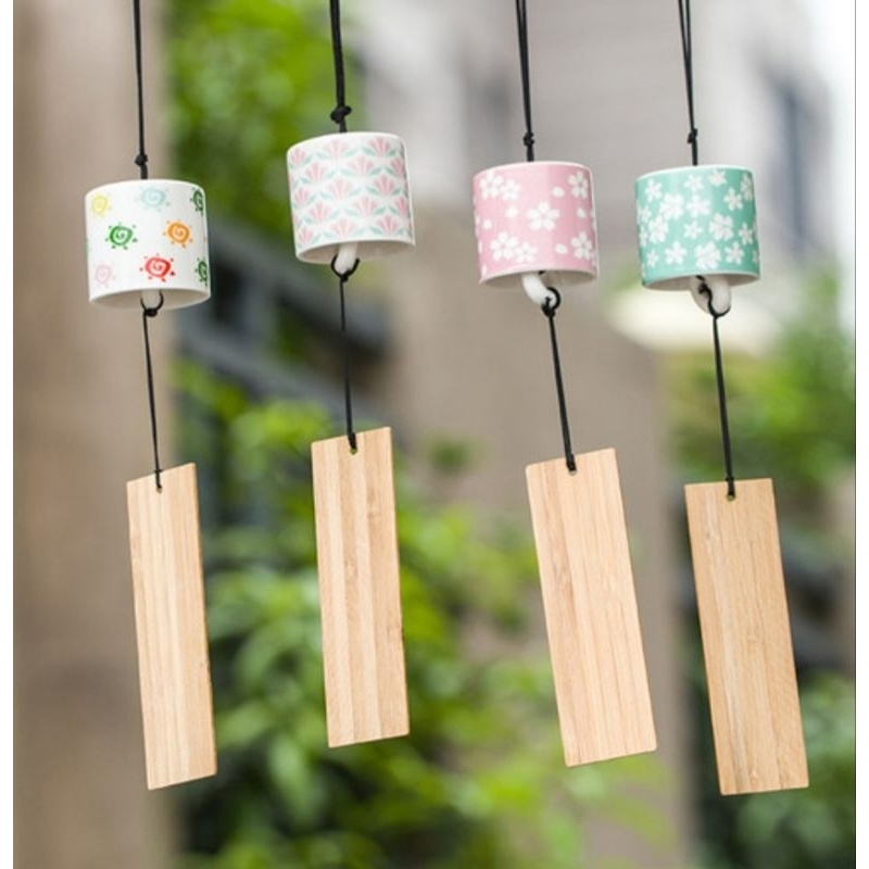 lonceng angin jepang furin bahan keramik porcelain windbell windchime genta angin dekorasi rumah sak