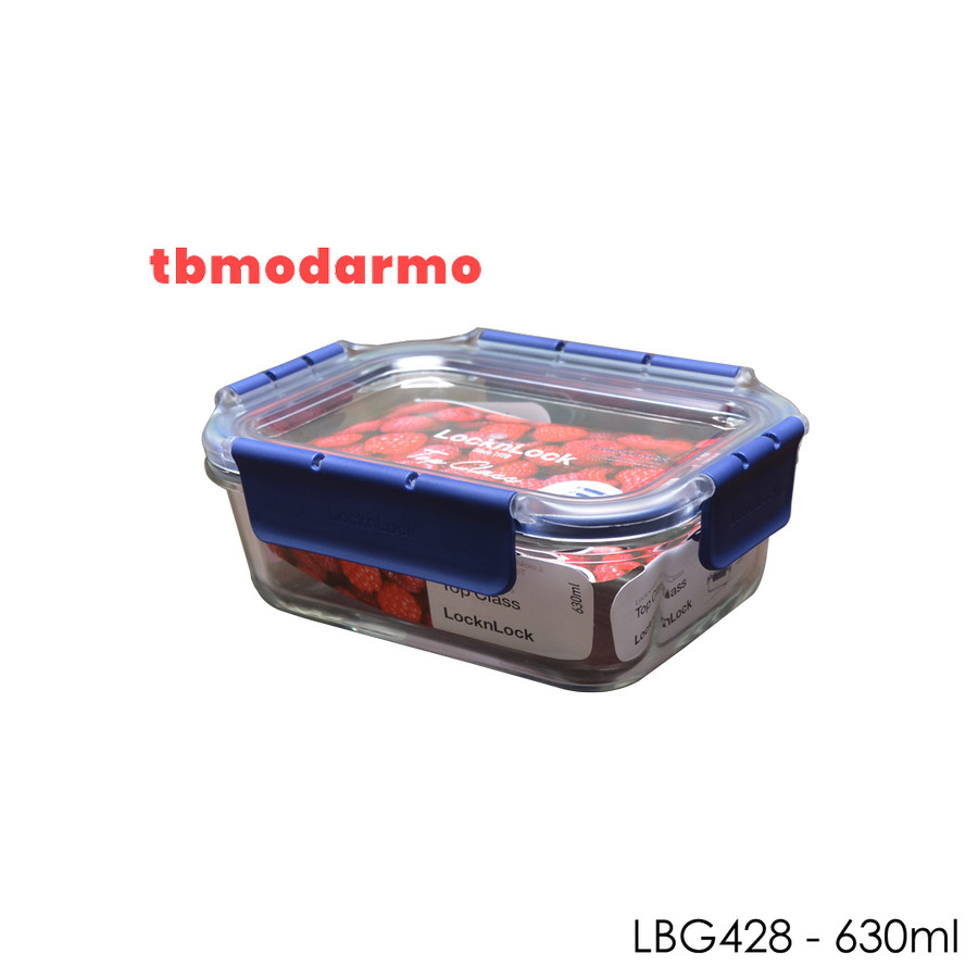 Tbmo LBG 428 Topclass Rectangular 630ml Blue LOCK &amp; LOCK / Kotak Makan