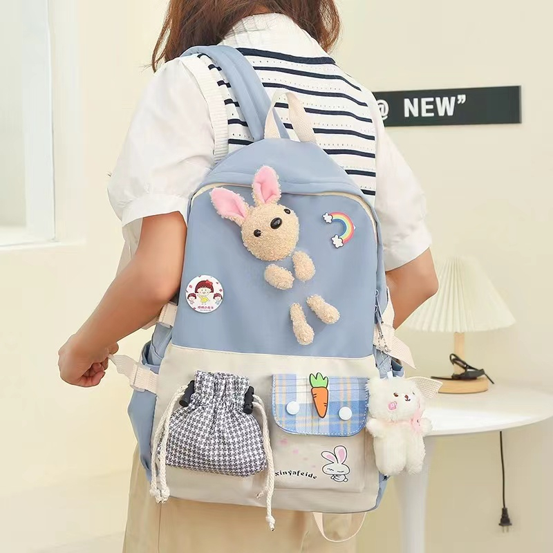 BJ82009 - BLACK/BLUE/GREEN/PINK/PURPLE - TAS RANSEL SEKOLAH BONEKA WANITA FASHION KOREA CHINA IMPORT MODIS ELEGAN TERMURAH TERLARIS TERBARU BAGSTORE JAKARTA TAS BATAM GT2009