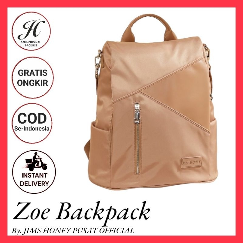 Tas Ransel Jims Honey Zoe Backpack Bag 2in1 Original Jimshoney / Tas Punggung Wanita Fashion Antiair