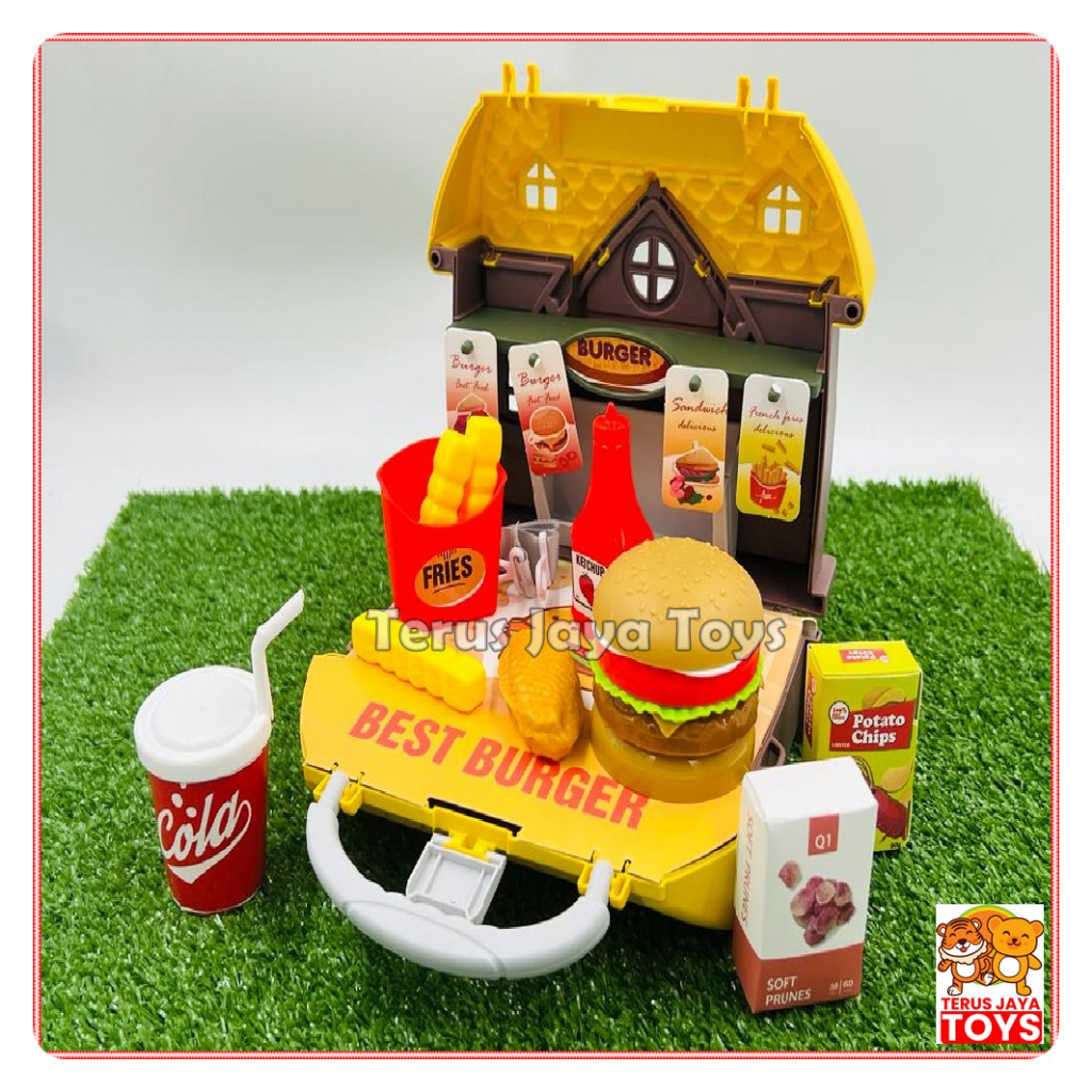 Mainan Anak Kitchen Set Burger Make up Salon salon koper Hairdyer