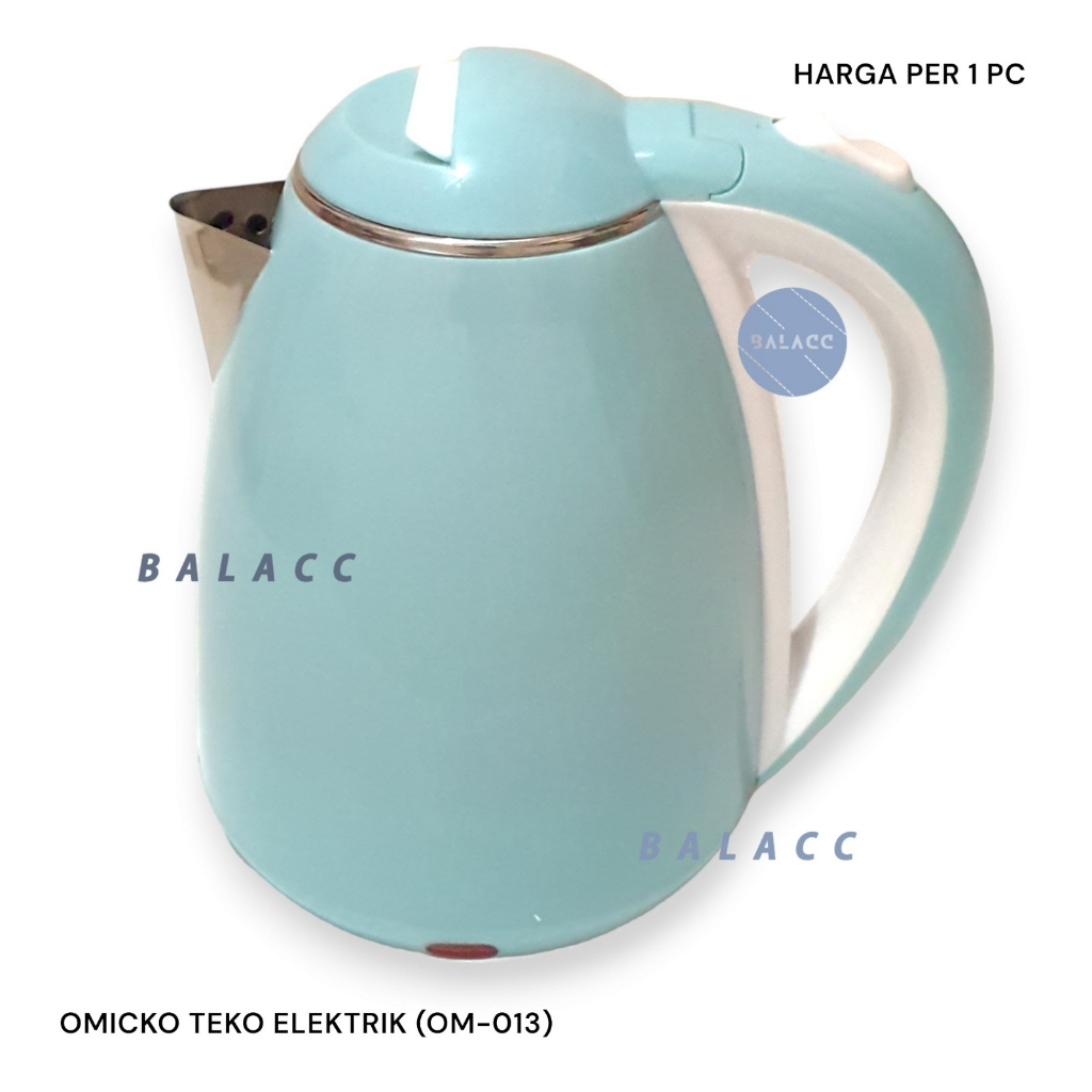 Teko Listrik 2 Liter Stainless Steel Omicko Pemanas Air Electric Kettle Ketel Besar Otomatis 500 Watt