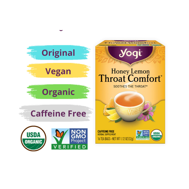 

YOGI HONEY LEMON THROAT COMFORT 16 TEA BAGS