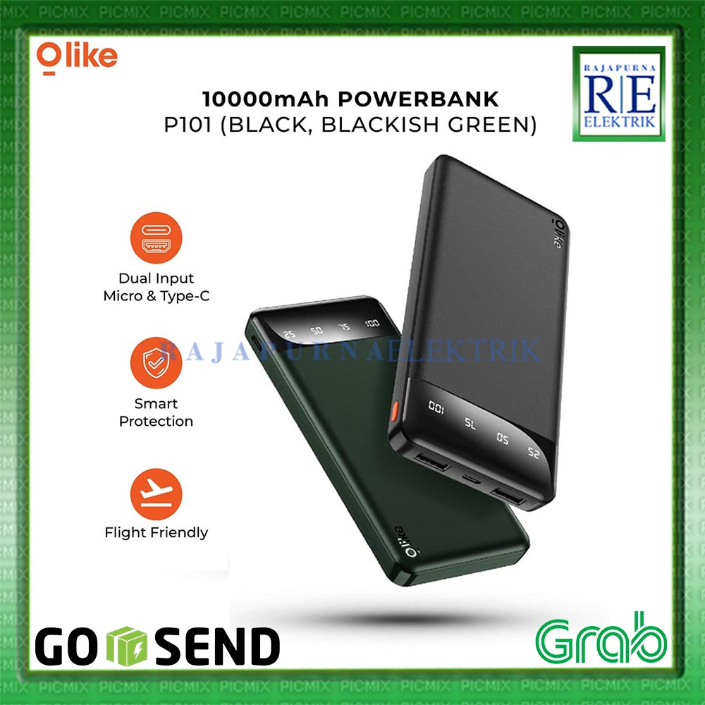 Olike P101 Powerbank 10000mAh Dual Input &amp; Output With LED ORIGINAL