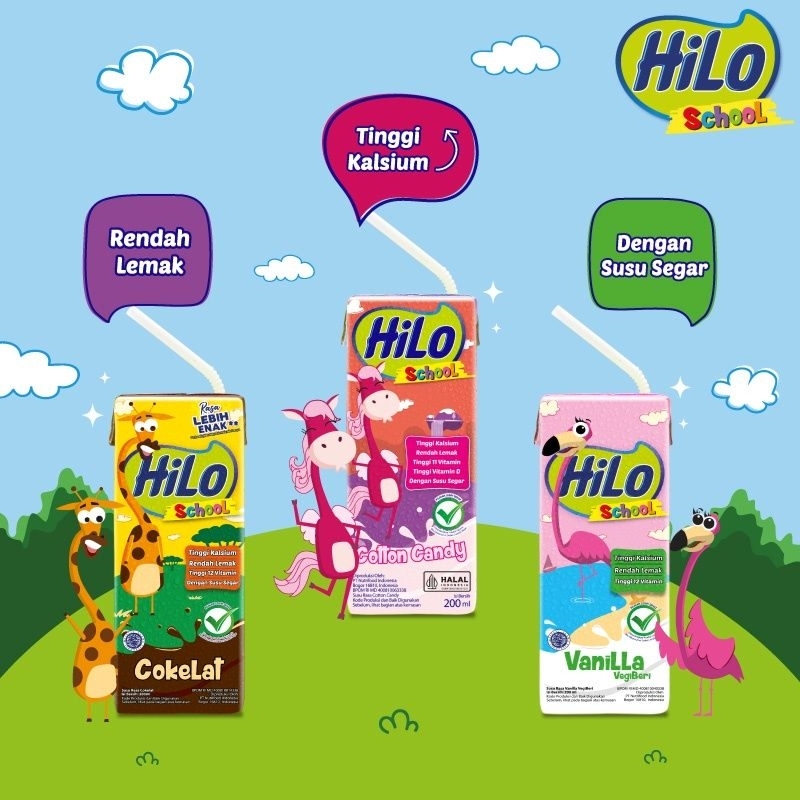 

Hilo School Ready To Drink (RTD) Susu Uht Tinggi Kalsium 200 ml