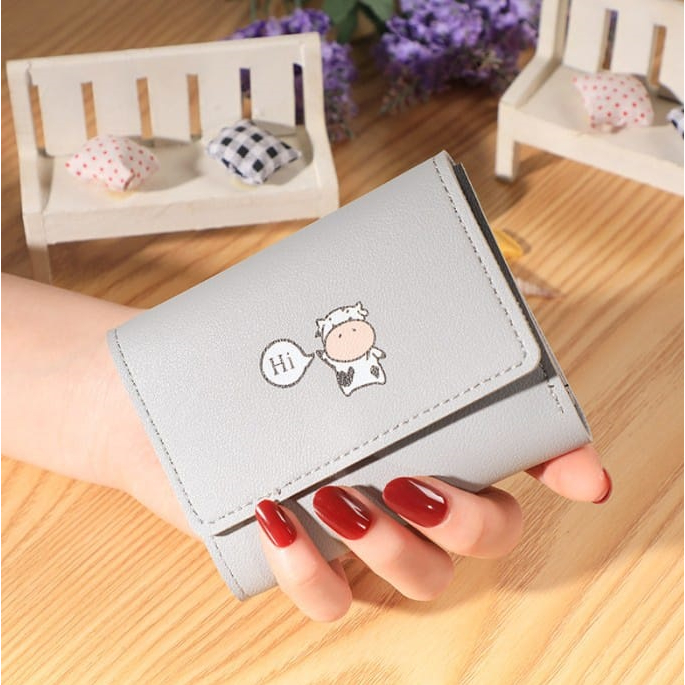 DOMPET LIPAT WANITA CANTIK Hi COW WOMEN WALLET KID