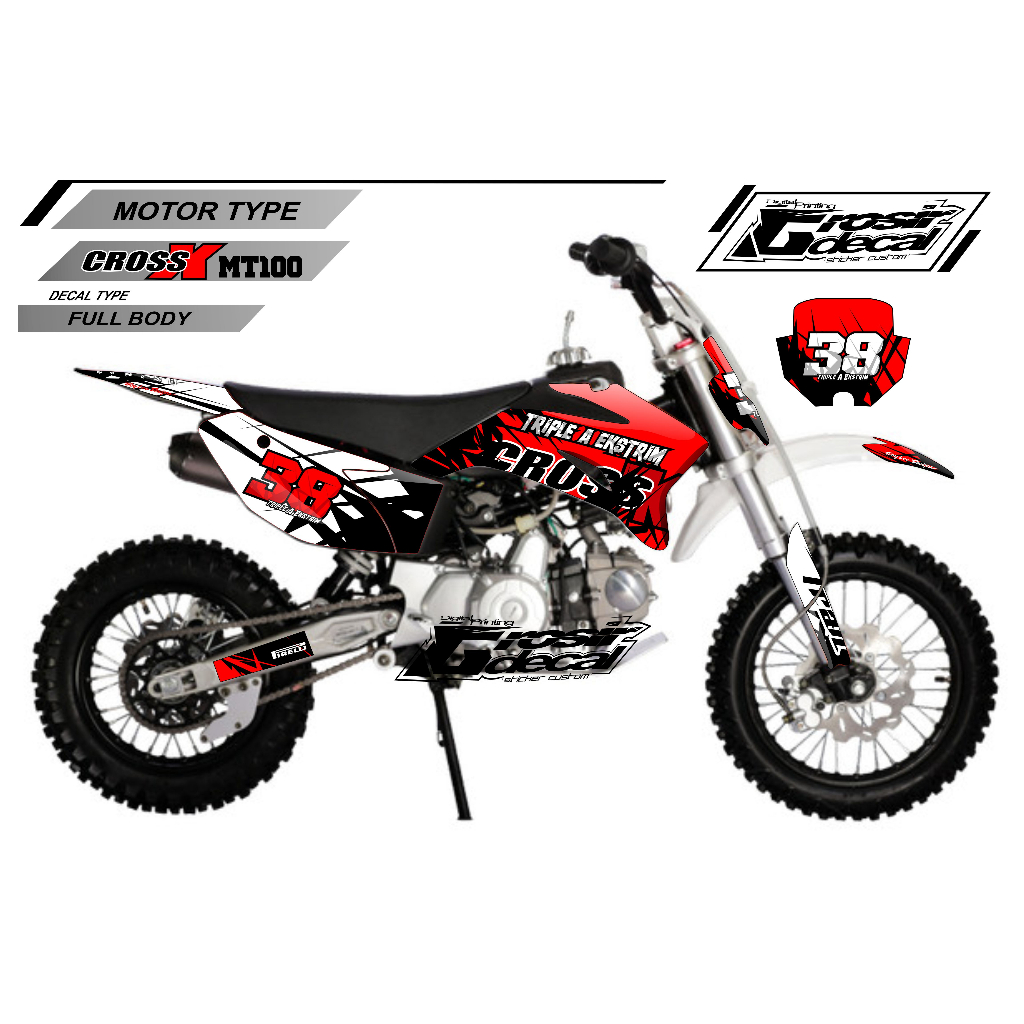 Decal Trail Mini Viar 100 Old Full Body Dekal Trail Mini Viar 100 lama Free Custom