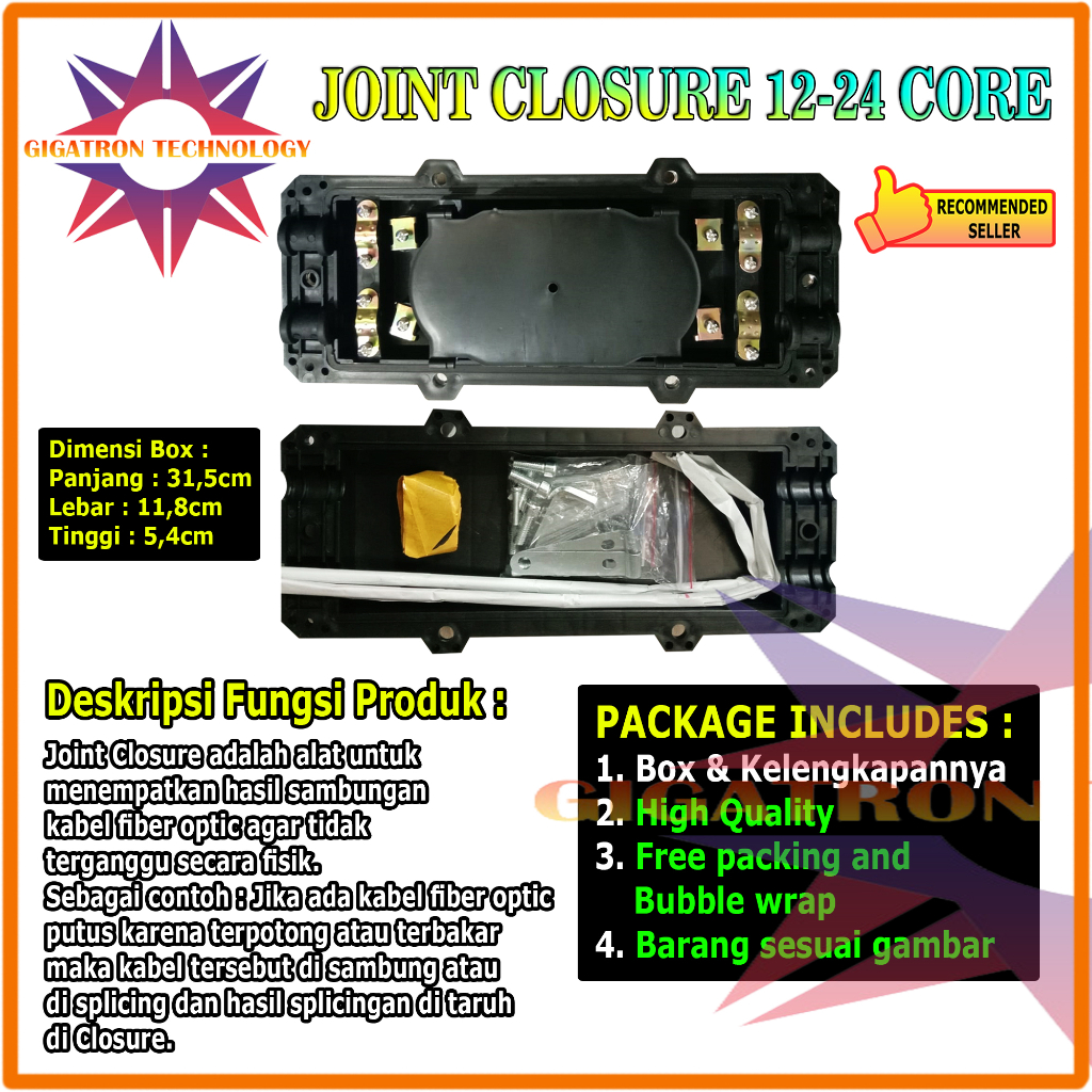 Joint Closure 12 Core FO Joint Closure Mini Fiber Optic 12-24 Core Fiber Optik Join Closure