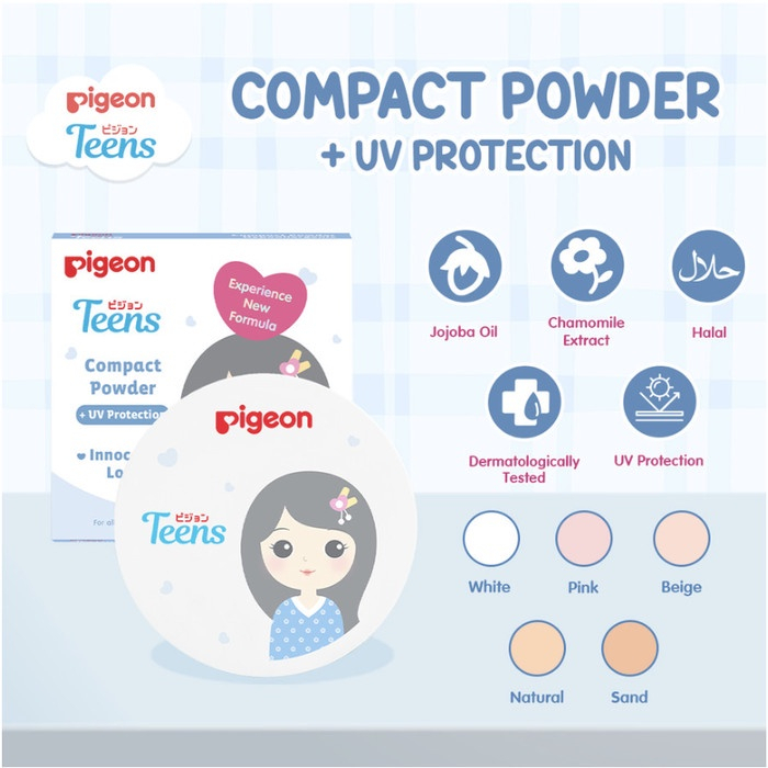 SIAP KIRIM | PIGEON COMPACT POWDER + UV PROTECTION NON REFILL/REFILL