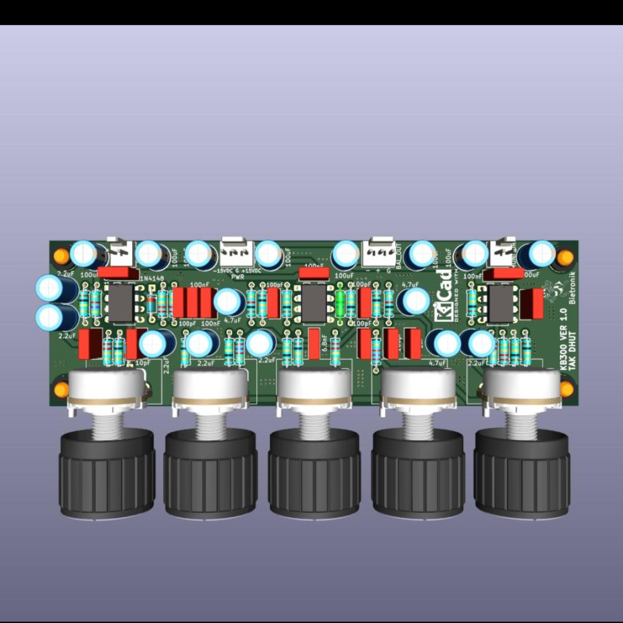 PCB KB300 PRE AMP Kendang Dauble Layer