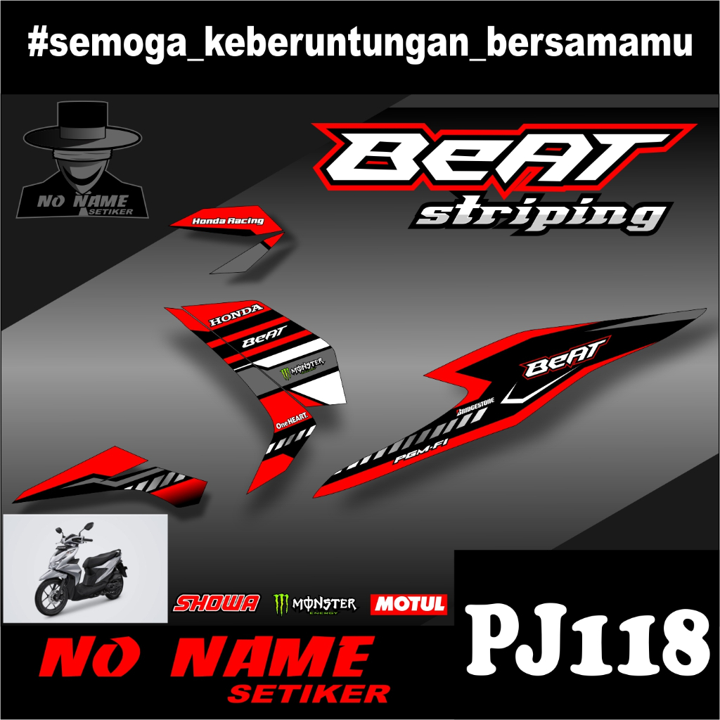 Striping BEAT NEW ESP ISS CBS DELUXE 2020-2021 (pj118) Sticker Lis Variasi New Beat Esp Beat Street 2020 - 2021