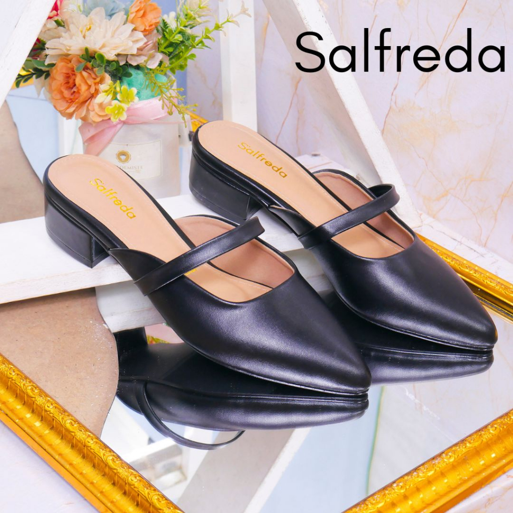 Sandal Wanita Ori Sepatu Sendal Kerja Kekinian Terbaru Elegan Simple Mewah Ori Import Impor Korea Hak Heels 3 cm Kantoran RB70004