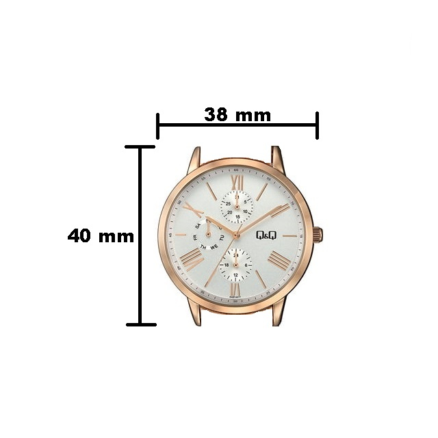 Jam Tangan Wanita Casual Business Rantai Stainless Steel Active Chronograph Analog Original Q&amp;Q QnQ QQ AA37 AA37J Series