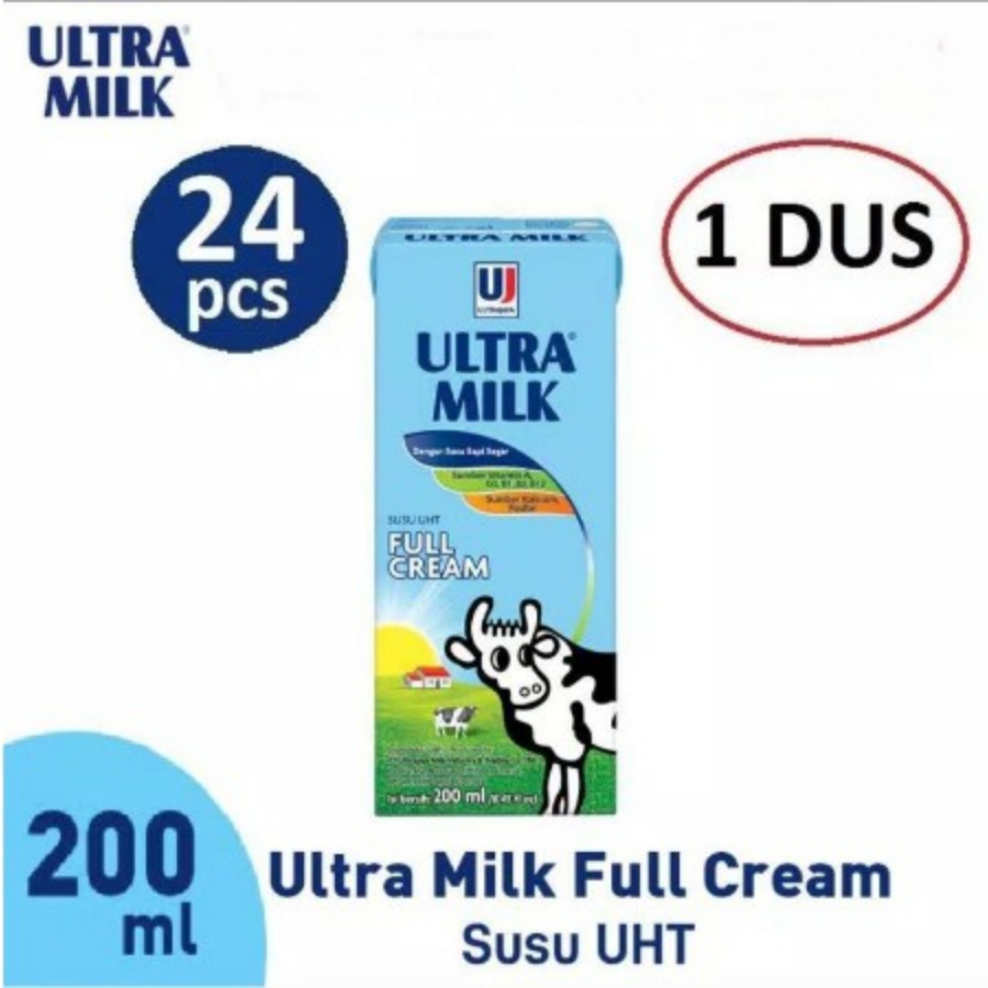 

Ultra Jaya ULTRA MILK Susu UHT (200ml x 24) - 1 Dus Karton