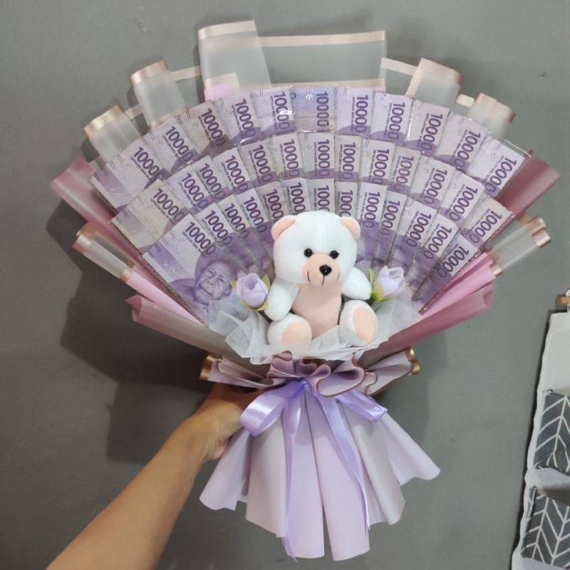 Buket bouquet wisuda pernikahan ulang tahun dan acara besar bisa request warna dan tambah kartu ucapan