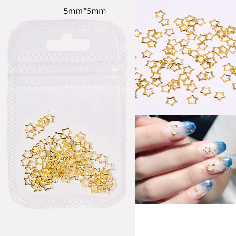 1 Bag Hiasan Kuku Bentuk/ Bulan Bahan Metal Untuk Aksesoris Nail Art 3D metal nail decorations / Manicure Diy