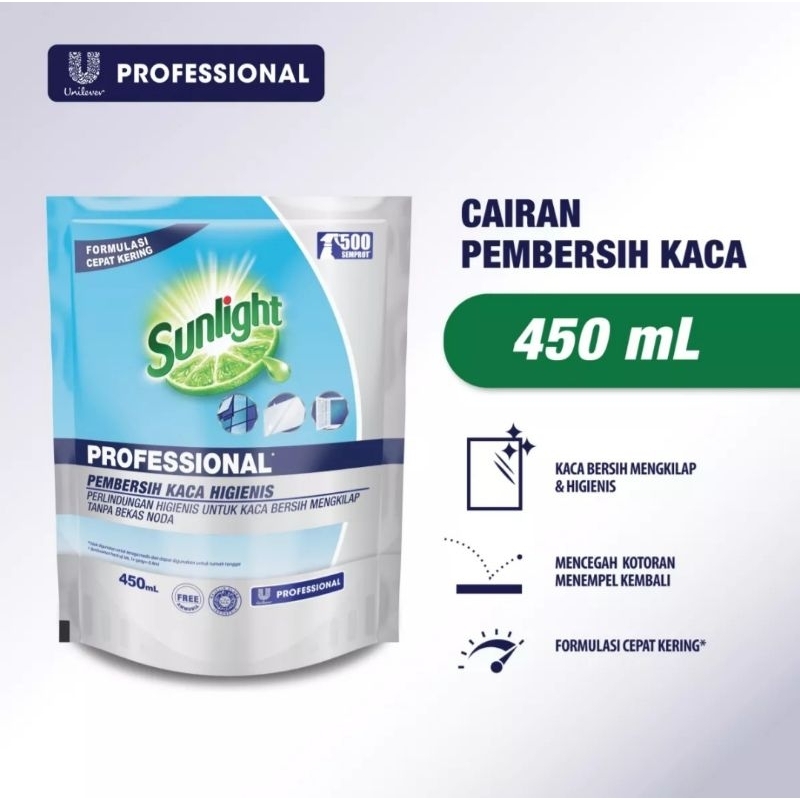 SUNLIGHT GLASS CLEANER 450 ML.Pembersih Kaca