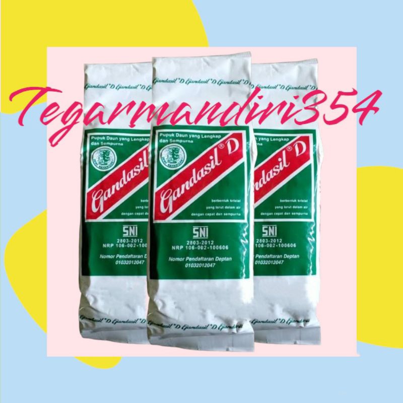 ASLI PUPUK DAUN GANDASIL D (ORIGINAL) 500gram / pupuk daun gandasil d 500gram