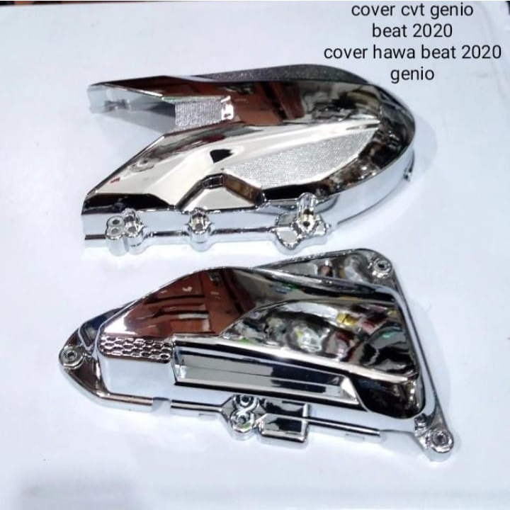 COVER CVT DAN FILTER HONDA BEAT DELUXE 2020 STREET GENIO CHROME