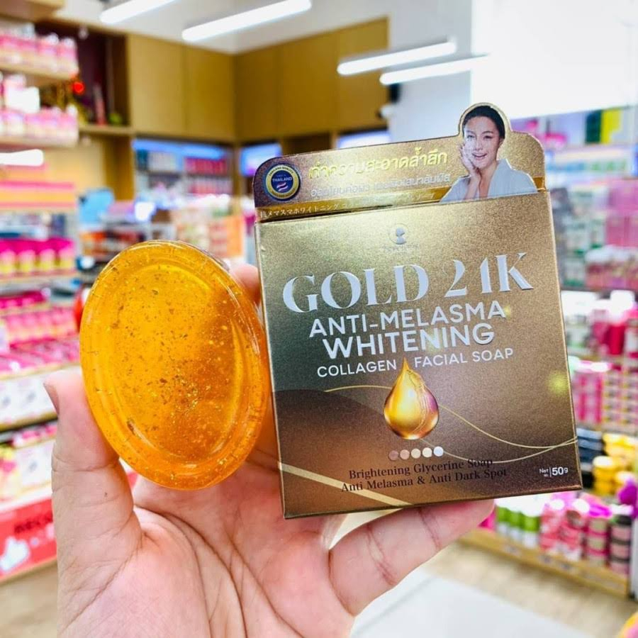 Precious Skin 24K Gold Soap 80Gr / 24K GOLD WHITENING Anti Melasma Facial Soap 50Gr