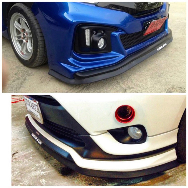 Samurai Lips karet rubber bumper bodykit mobil terlihat ceper JDM Racing Brio Mobilio Agya Ayla Sigr