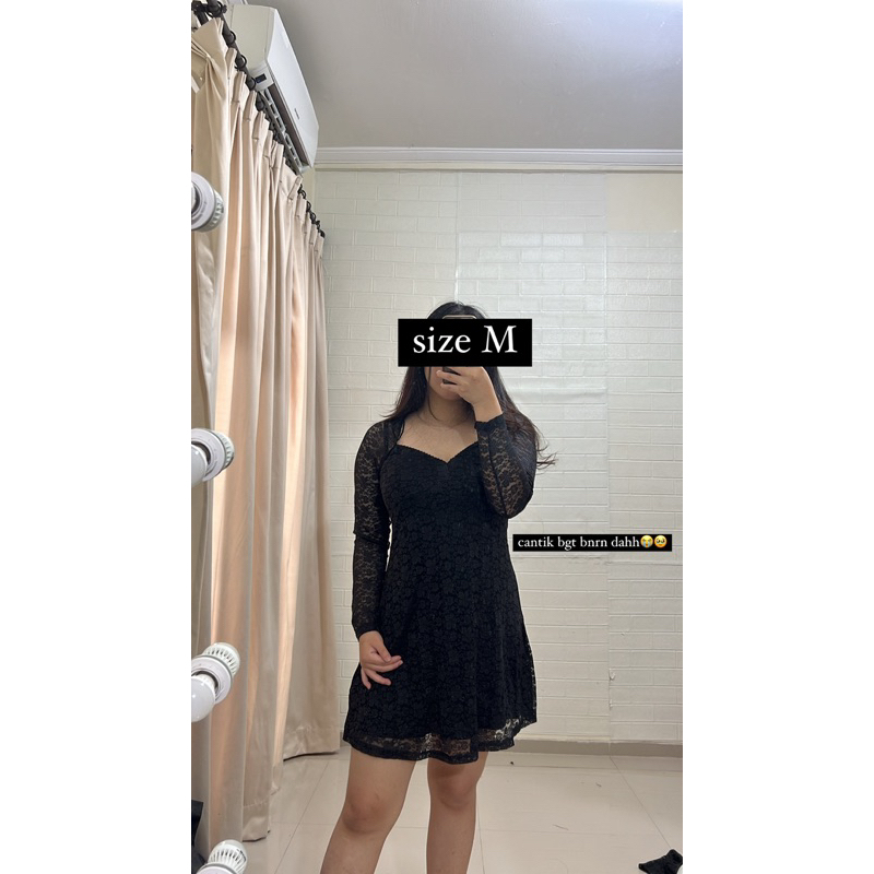 HM Brukat Dress Black