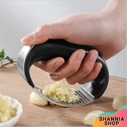 E004 Alat Penghancur Bawang Stainless Steel Genggam / Garlic Press