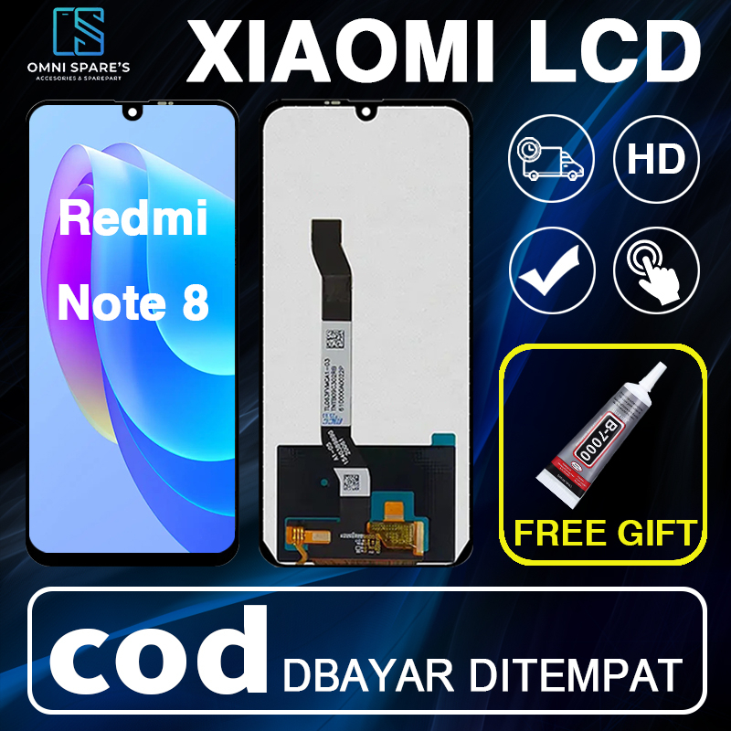 【ORIGINAL】LCD TOUCHSCREEN XIAOMI REDMI NOTE 8 6.3INCH FULLSET ROIGINAL NEW