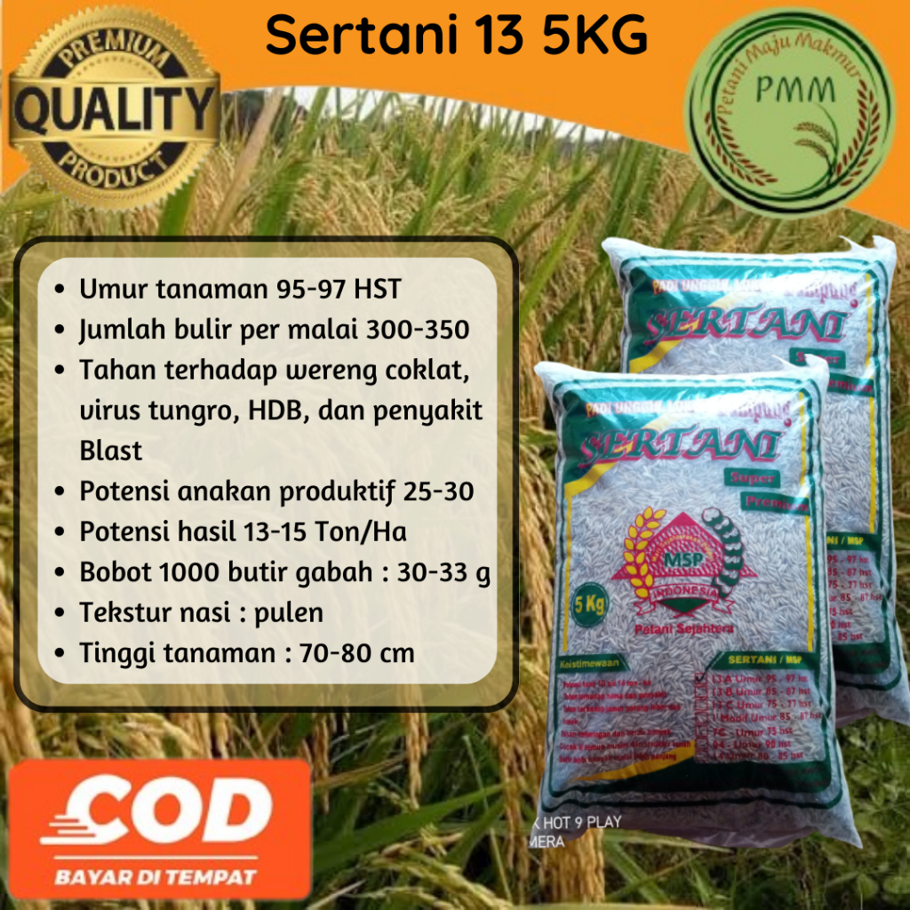 Bibit Padi Unggul Sertani 13A 5kg