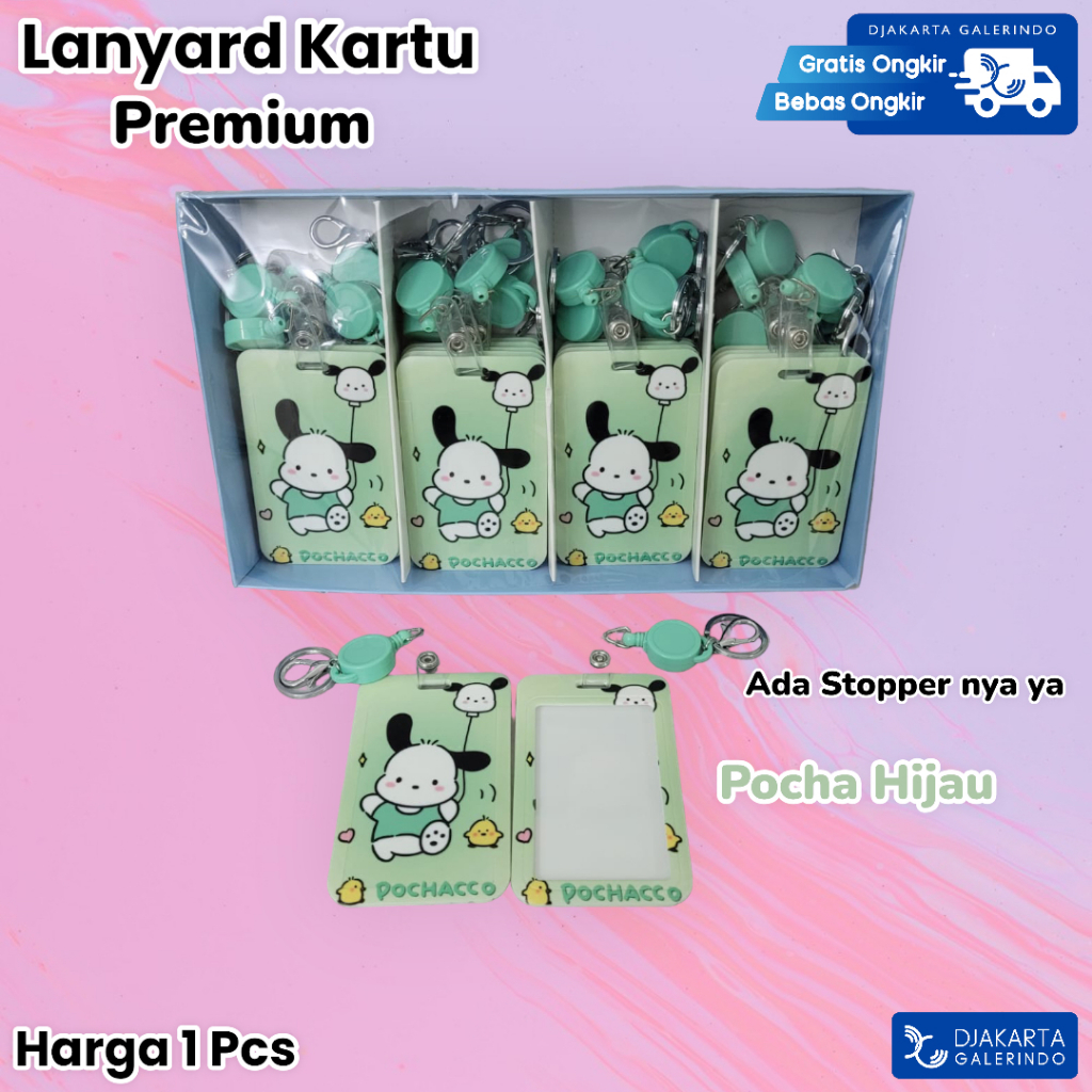 Lanyard Gantungan id Card Holder kartu akses Kantor busway MRT Card Holder tali