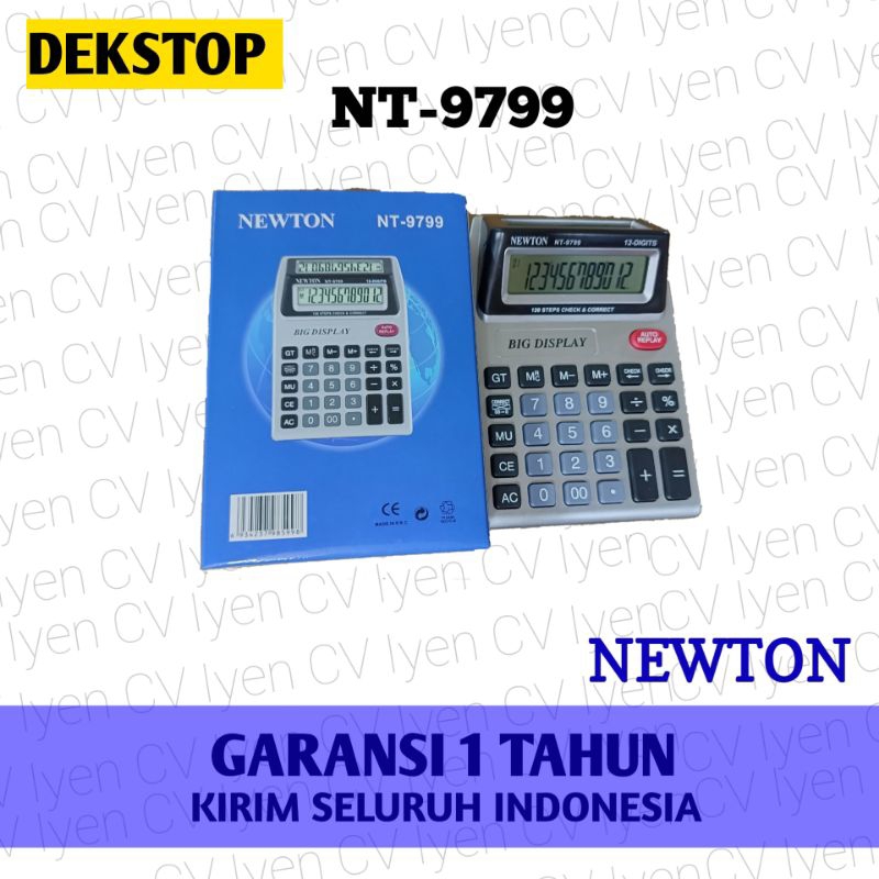 

kalkulator Dekstop Newton NT-9799 / Newton NT 9799 / newton nt 9799 / kalkulator 2 tampilan / kalkulator Newton