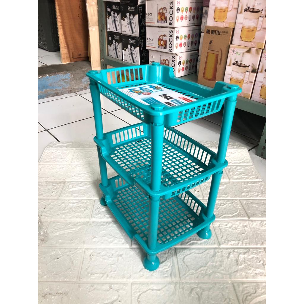 RAK 3 SUSUN MEREK VIDI CLIO PLASTICK - SERBAGUNA - RAK PLASTIK MINI