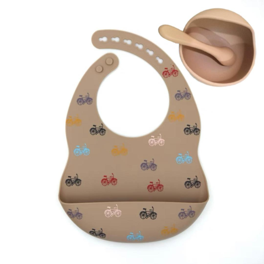 Premium Baby Bibs Silikon Celemek Makan Bayi Feeding Silicone OLL-YSN201