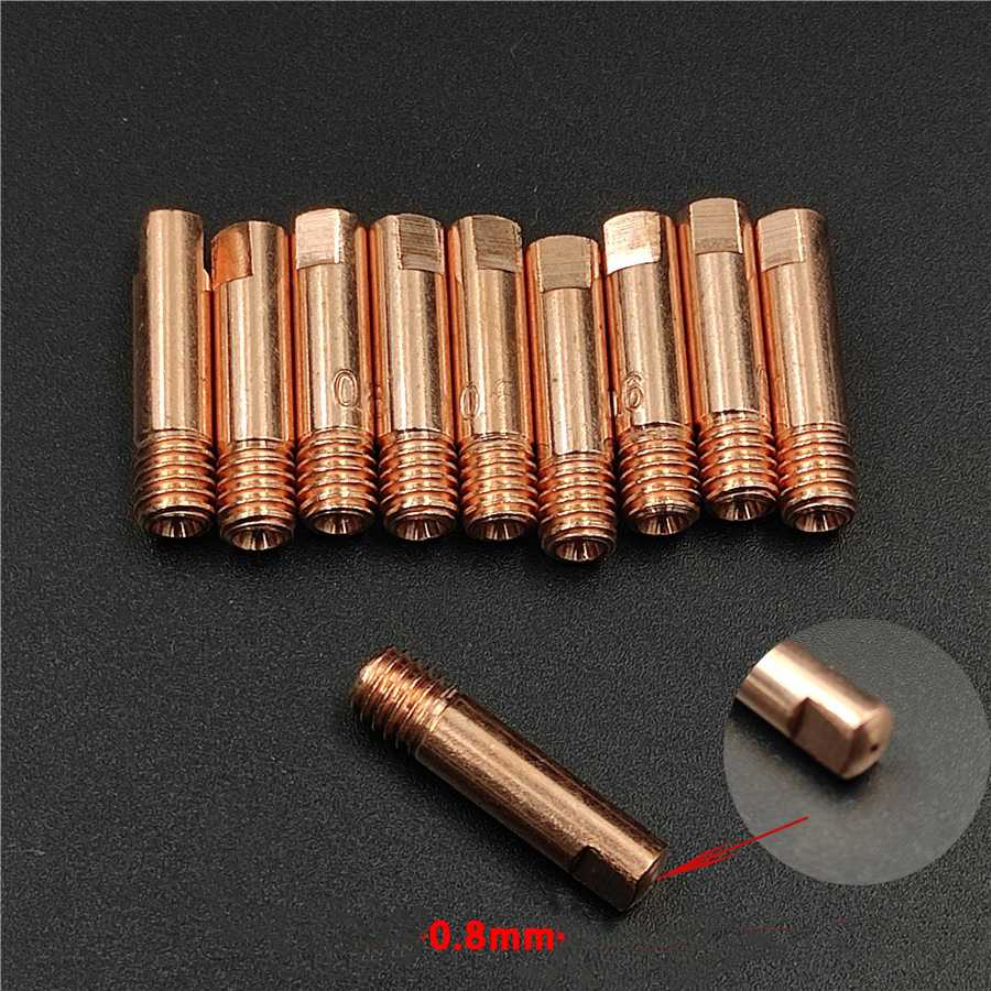 Nozzle Obor Las Welding Torch Tip Holder 15AK MIG 0.8mm 14PCS Perkakas Rumah Material Berkualitas