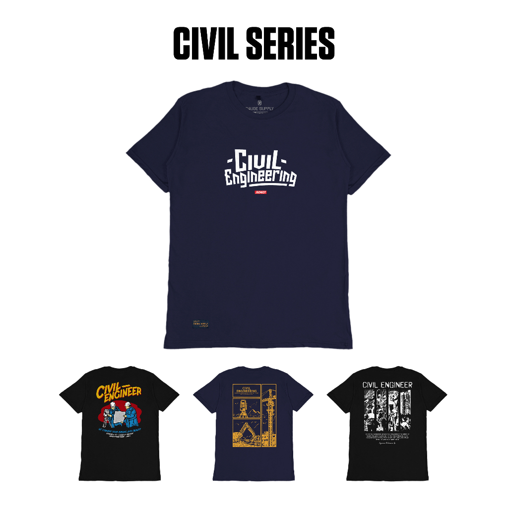GAUGE SUPPLY CIVIL TSHIRT SERIES KAOS KATUN SERIES 2 - TUNNEL BLACK, M