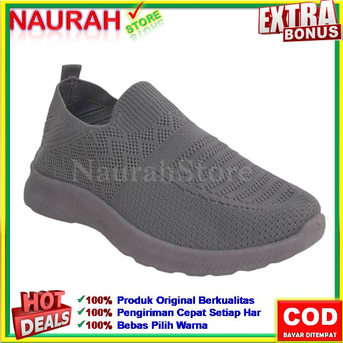 Sepatu Slip On The Wisdom Sneakers Nyaman Ringan 100% Original Empuk Elastis Anti Slip Awet Sol