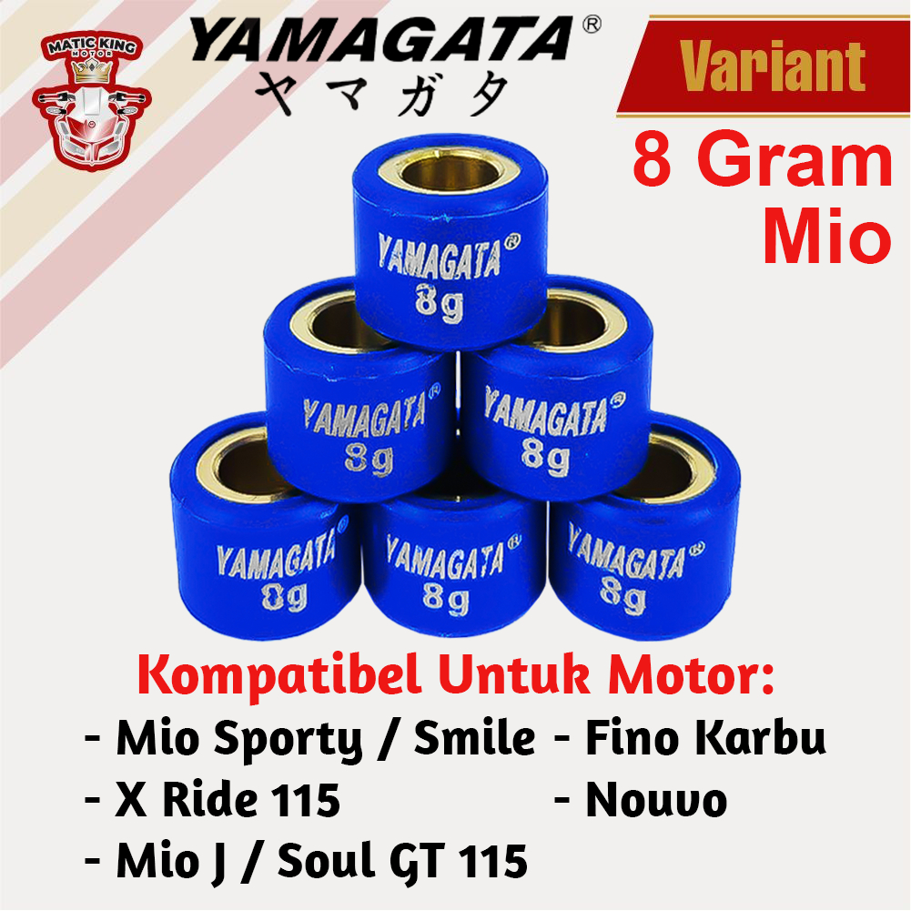 Roller racing Mio sporty smile soul J GT X Ride Fino Nouvo 110 115 Karbu Yamagata 7 gram 8 gram 9 gram 10 gram 11.5 gram