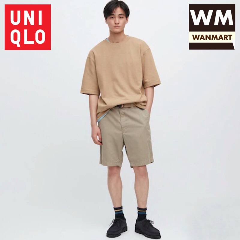 UNIQLO Men Shorts Celana Pendek Chino Pria Beige