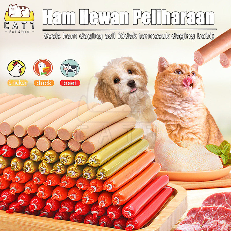 Sosis Kucing Anjing SAUSAGE Snack Kucing Anjing 15g Pelatihan Sosis Ham Cemilan Hewan Peliharaan