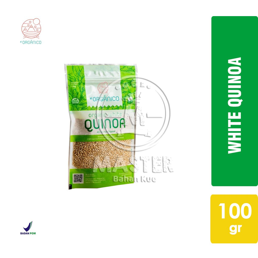 

White Quinoa Organik EL Organico / Biji Quinoa [Pack Asli Green 100g]