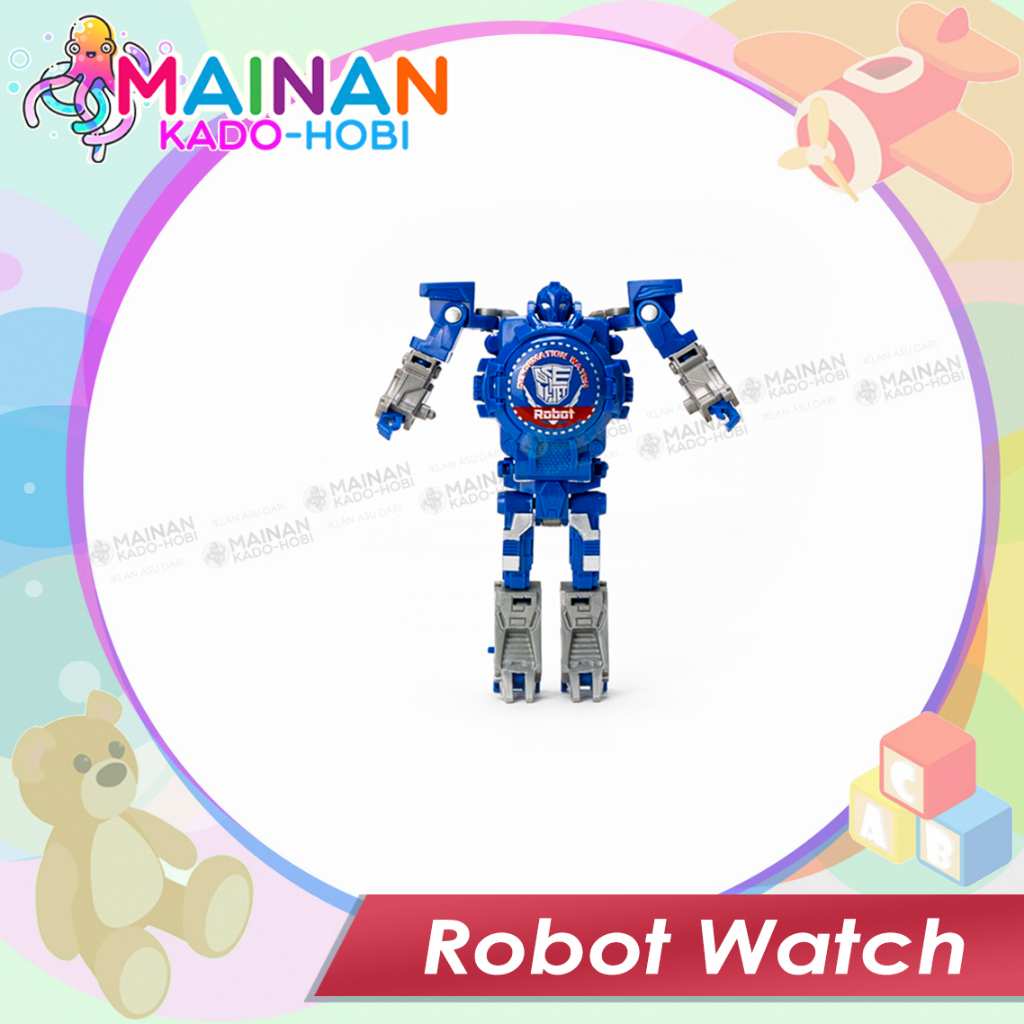 HADIAH UALNG TAHUN MAINAN ANAK JAM TANGAN ROBOT TRANSFORMER