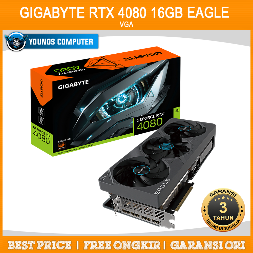 VGA GIGABYTE GEFORCE RTX 4080 16GB EAGLE | RTX4080 16GB GDDR6X